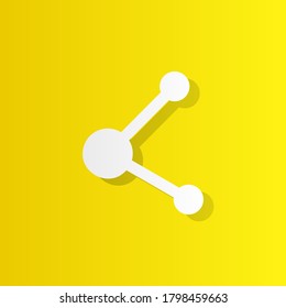 icono blanco compartido con sombra