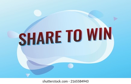 Teilen Sie uns zu gewinnen Wort Vektorgrafik blauen Linien 3d-Stil für Social Media Landing Page, Vorlage, i, Web, Mobile App, Poster, Banner, Flyer, Hintergrund, Geschenkkarte, Coupon, Etikett, Wallpaper