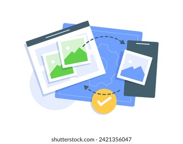 Compartir archivos sin cables, enviar datos de medios entre dispositivos conectados a través de tecnología wifi o bluetooth