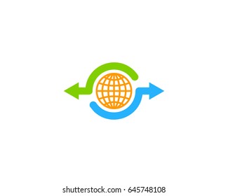 Share World Icon Logo Design Element