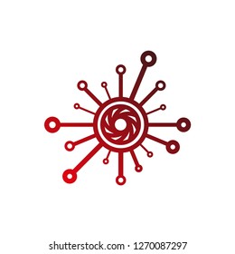 Share world template icons, vector logo technology for business companies, elements, illustrations