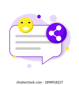 comparta la ilustración de concepto de experiencia con el vector de diseño plano eps10. elemento gráfico de estilo simple y moderno para estados vacíos ui