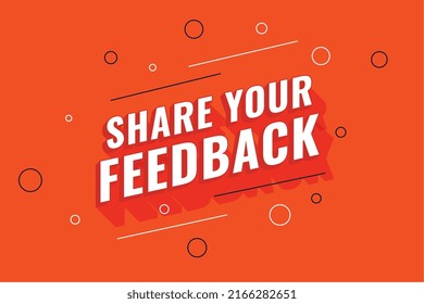 share your feedback orange background