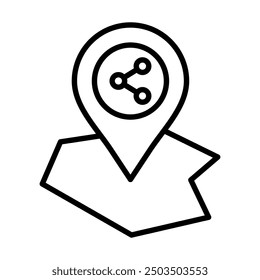 Share Zone icon line vector illustration