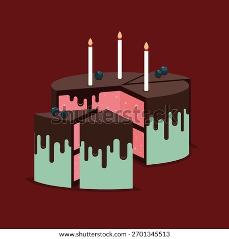 Shareable Happiness: Chocolate Berry Cake with Candles