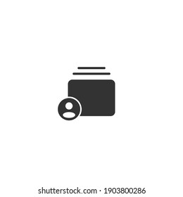 Icono de álbum compartido. Símbolo de ventana moderno, simple, vector, icono para el diseño de sitios web, aplicación móvil, ui. Ilustración vectorial