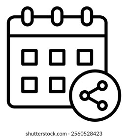 Shared Calendar Icon Element For Design