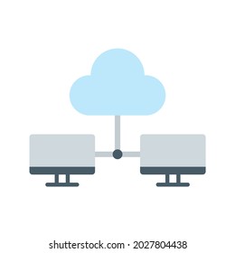 Shared Cloud icon vector image. Can also be used for Physical Fitness. Suitable for mobile apps, web apps and print media.