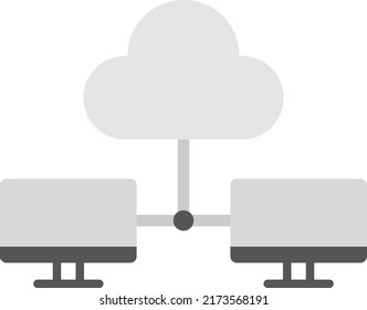 Shared Cloud icon vector image. Can also be used for Network and Data sharing. Suitable for mobile apps, web apps and print media.