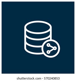 Shared database vector icon