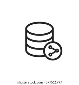 Shared database vector icon