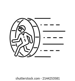 Shared digital world, metaverse development thin line icon. Virtual monitor or hologram. Pixel perfect, editable stroke. Vector illustration. Teleport and loop