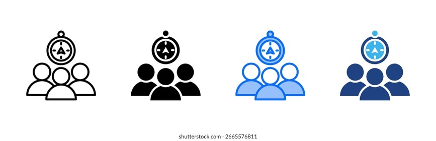 Shared Direction icon set multiple style collection