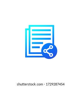 shared documents icon on white