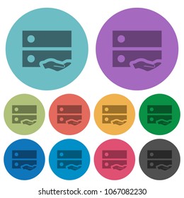 Shared drive darker flat icons on color round background