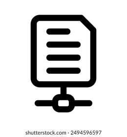 Shared file, network file icon design, premium vector