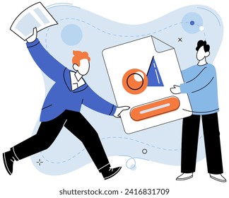 Shared file vector illustration. The shared file concept highlights importance information exchange and collaboration in digital age Effective management shared files involves proper organization