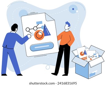 Shared file vector illustration. Technology plays pivotal role in facilitating seamless sharing and transfer digital files The shared file metaphor represents interconnectedness and interdependence