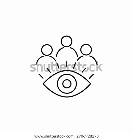 shared focus eye icon sign vector