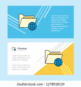 Shared folder  abstract corporate business banner template, horizontal advertising business banner.