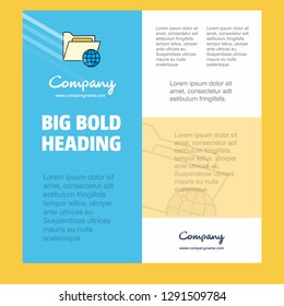Shared folder  Business Company Poster Template. with place for text and images. vector background
