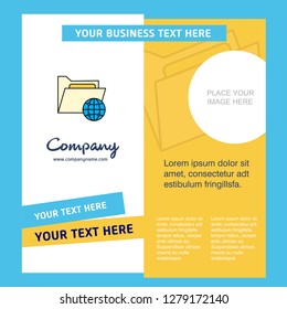 Shared folder  Company Brochure Template. Vector Busienss Template