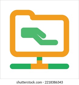 Shared folder concept illustration icon.