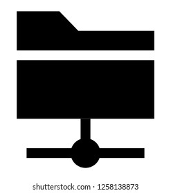 Shared folder glyph icon