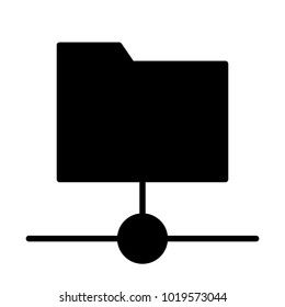 Shared Folder Icon.  96x96 for Web Graphics and Apps.  Simple Minimal Pictogram. Vector