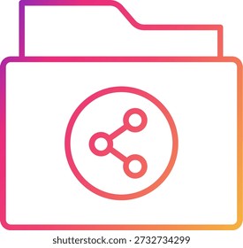 Carpeta compartida Icono Símbolo Arte Signo