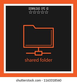 shared folder vector icon
