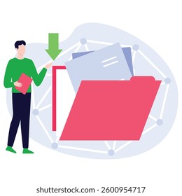 Shared folder Vector Illustration Which can easily modify or edit

