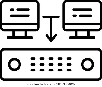 Shared Hosting Concept, virtual dedicated server vector Icon Design, Cloud computing and Internet hosting services Symbol on White background