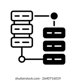 Shared Hosting Vector for Affordable Web Service. Multi-client server solution concept in minimalist style