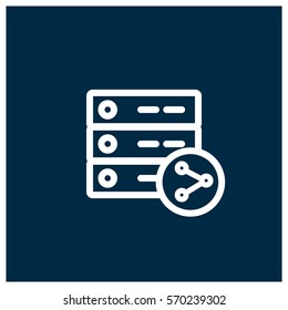 Shared hosting vector icon