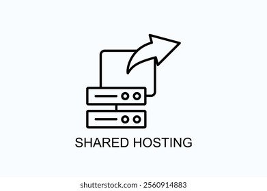 Shared Hosting Vector, Icon Or Logo Sign Symbol Illustration