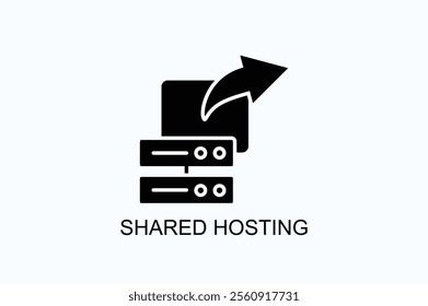 Shared Hosting Vector, Icon Or Logo Sign Symbol Illustration