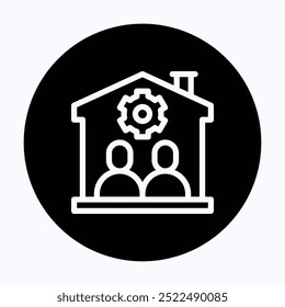 Shared Housing, Home Repair, Maintenance Vector Icon, 