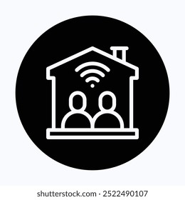 Shared Housing Icon, Smart Home 
Vector Icon, 