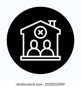 Shared Housing Icon, Un match Roommate Vector Icon, 