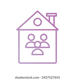 Gemeinsames Gehäuse-Symbol mit weißem Hintergrund Vektor Stock Illustration