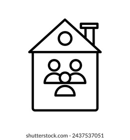 Gemeinsames Gehäuse-Symbol mit weißem Hintergrund Vektor Stock Illustration