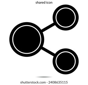 gráfico de ilustración vectorial de icono compartido en segundo plano
