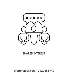 shared interest concept line icon. Simple element illustration. shared interest concept outline symbol design.