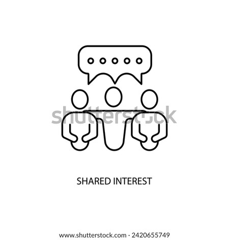 shared interest concept line icon. Simple element illustration. shared interest concept outline symbol design.