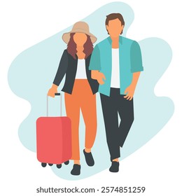 Shared Love Journey vector illustration