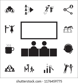 shared movie icon. Conversation and Friendship icons universal set for web and mobile