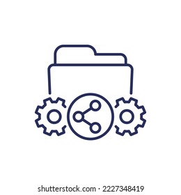 shared project or folder line icon