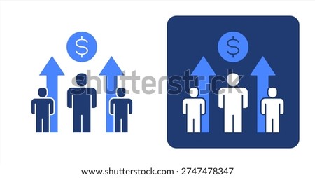 Shared Prosperity icon, with contrast background.