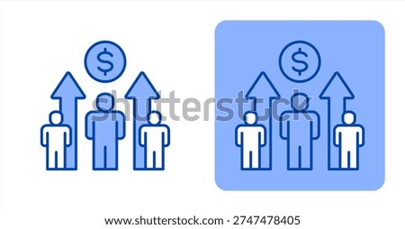 Shared Prosperity icon, with contrast background.
